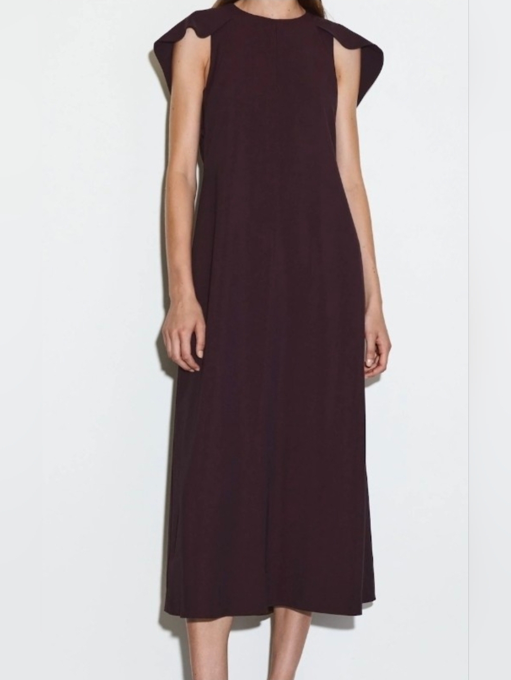 COS Cape Shoulder Midi Dress 2 NWT